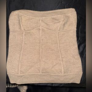 BCBGMaxAzria Strapless Beige Sweater